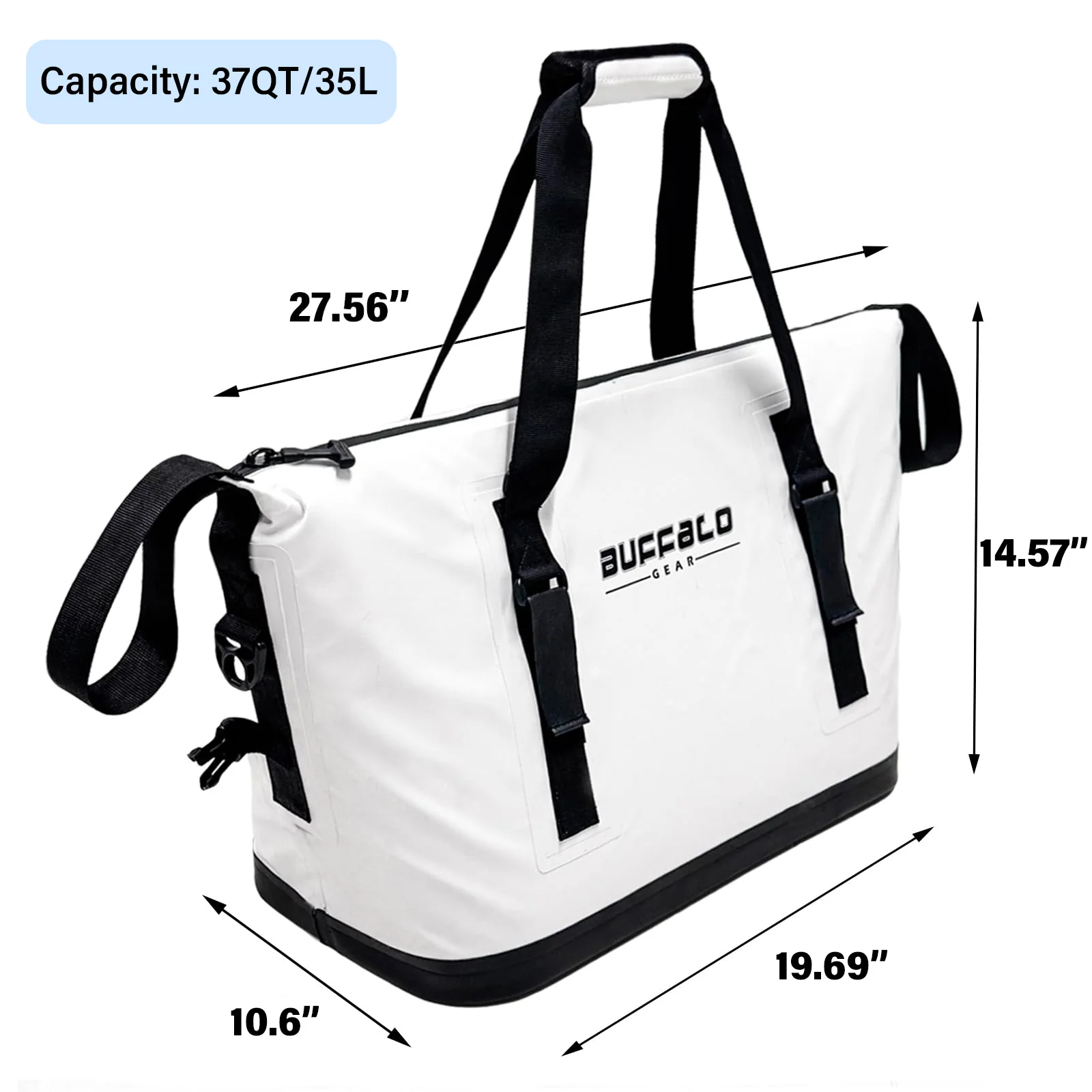 37QT Fish Cooler Bag With Fishing Rod Holder - Image 12