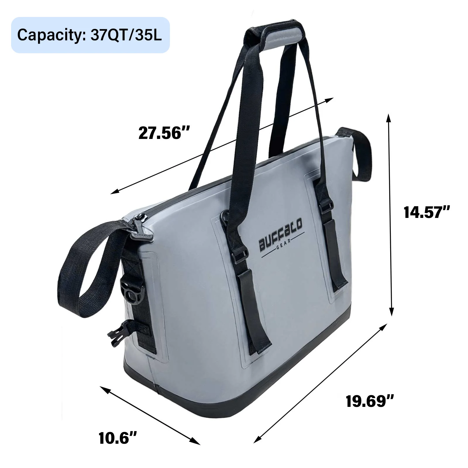 37QT Fish Cooler Bag With Fishing Rod Holder - Image 6