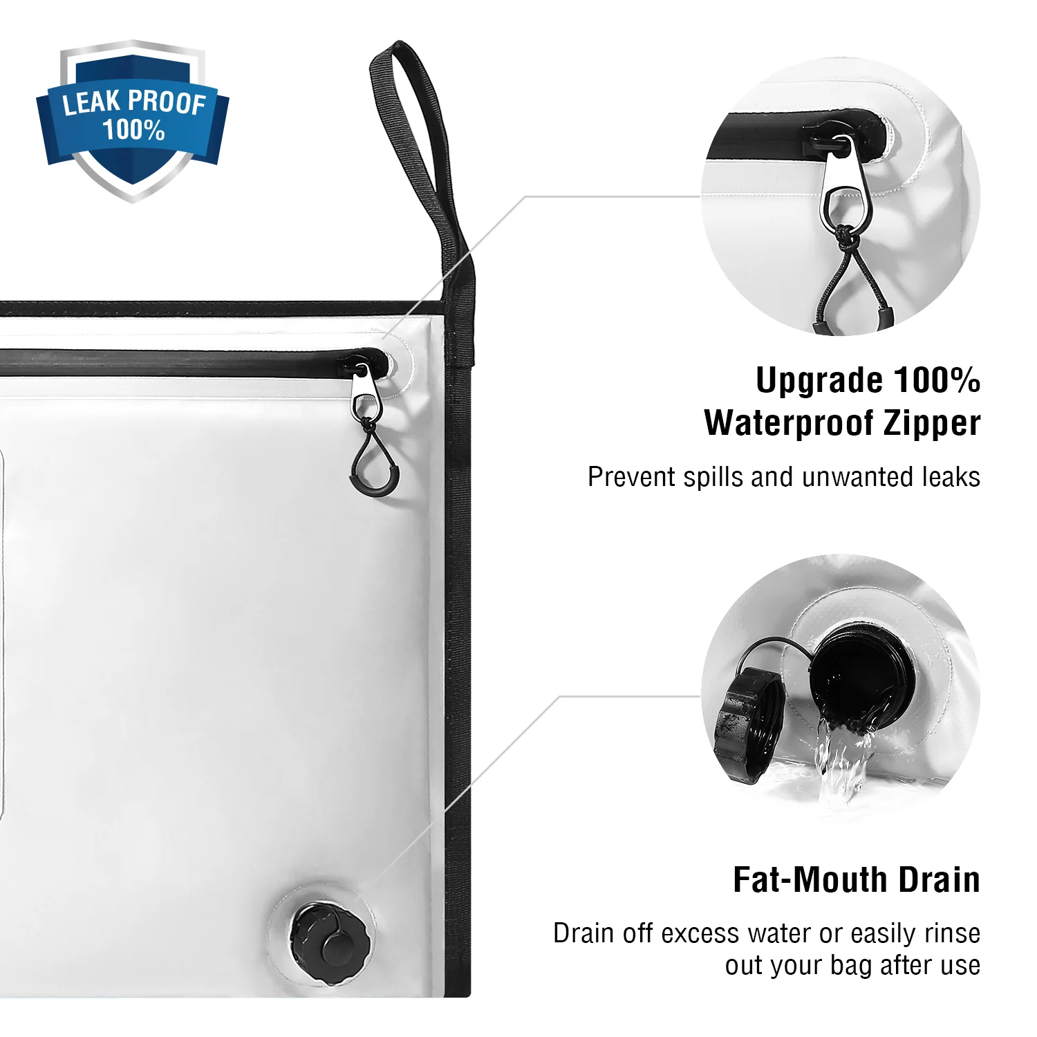 40x18'' Fish Cooler Bag With Waterproof Zipper - Image 4