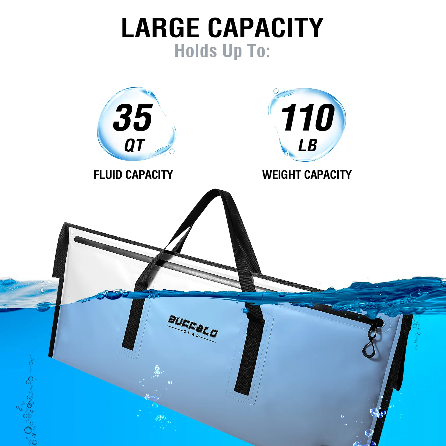 40x18'' Fish Cooler Bag With Waterproof Zipper - Image 5