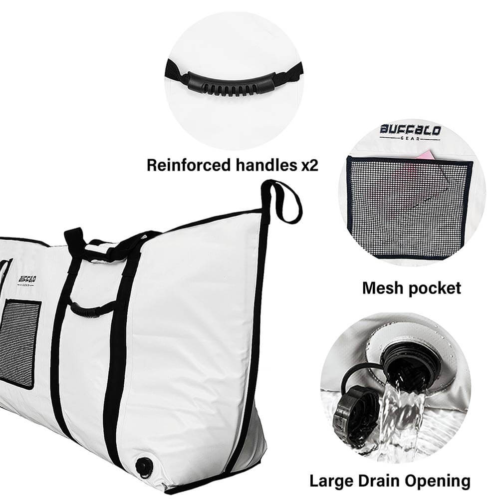 72x30'' Fish Cooler Bag With YKK Zipper, Flat Bottom - Image 3