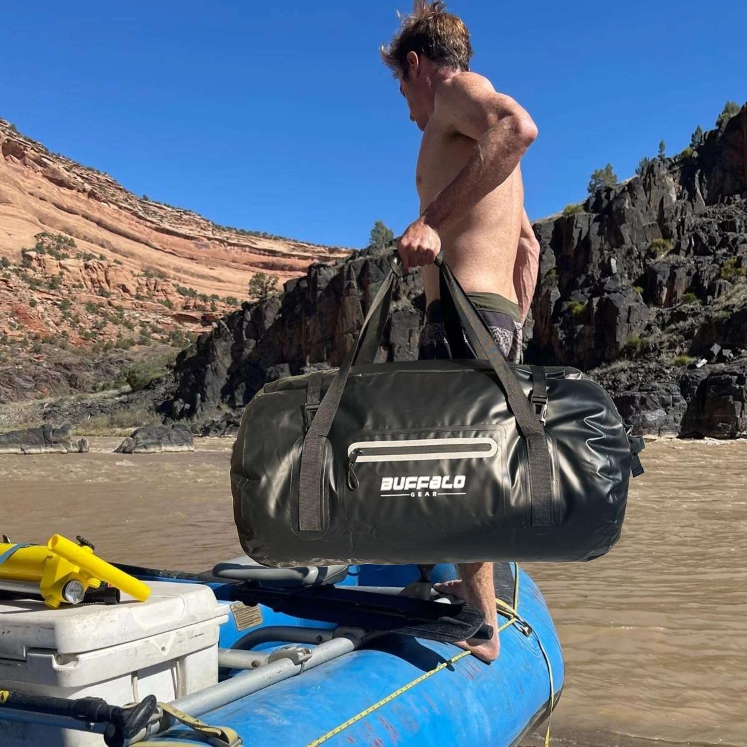 85QT Roll Top Waterproof Duffel Bag - Image 5