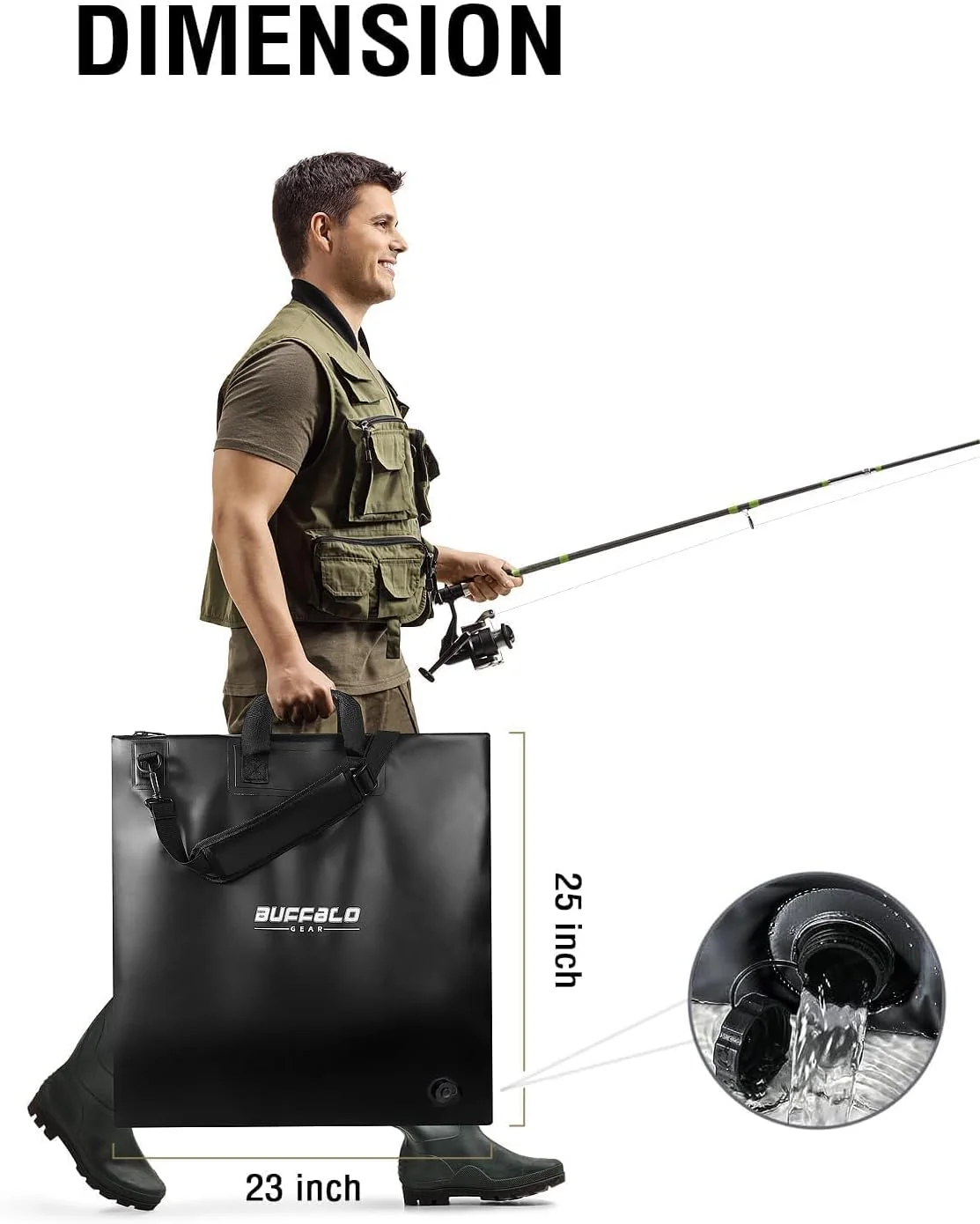 25'' Tournament Weigh in Bag with Separate Mesh Insert - Image 5