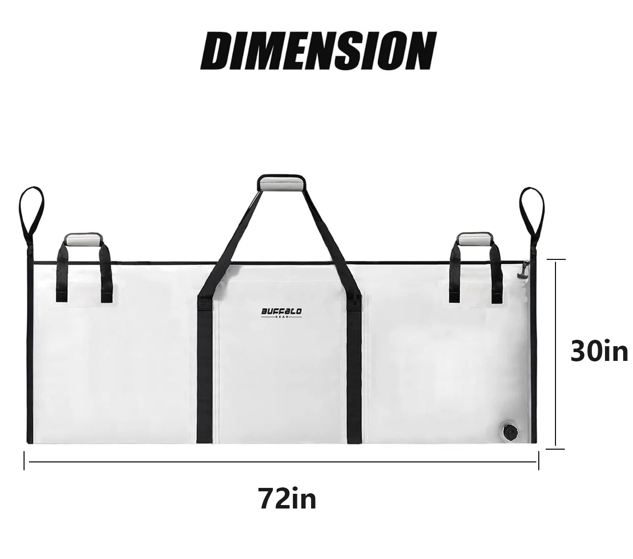 72x30'' Fish Cooler Bag With YKK Zipper - Image 4